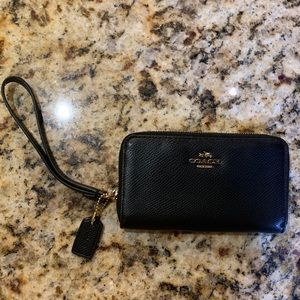Coach leather wristlet